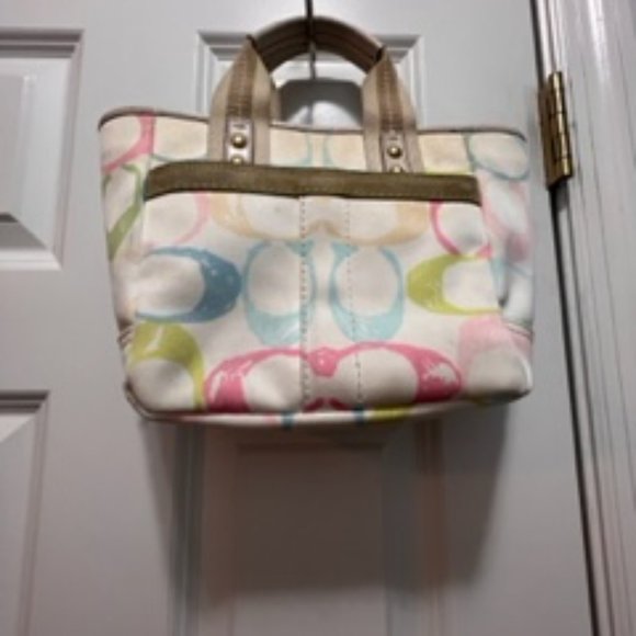 Coach Hampton signature small multicolor tote - 201 handbag - Picture 9 of 11